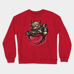 Pocket Raccoon Crewneck Sweatshirt